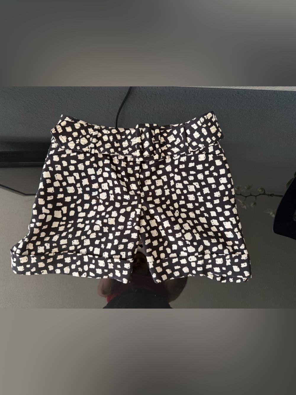 The Limited Black and White Printed Mini Shorts